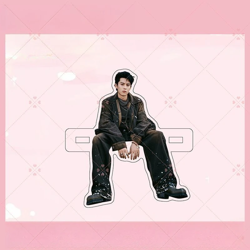 10cm Male Star Dylan Wang Hedi Peripheral Acrylic Stand Figure Desktop Holder Display Sitting Posture Ornament Collection
