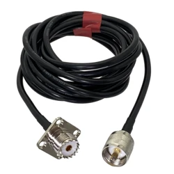 RG58 Cable UHF PL259 Male Plug to UHF SO239 Female Jack Flange Pigtail Jumper RF Coaxial 4inch~20M