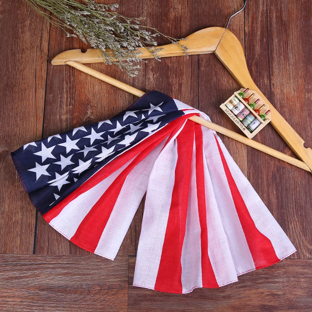 3pcs USA Flag Headscarf Flag Bandanas American Flag Headband Hip Hop Headscarf Patriotic Headwear 4th of July Confederate