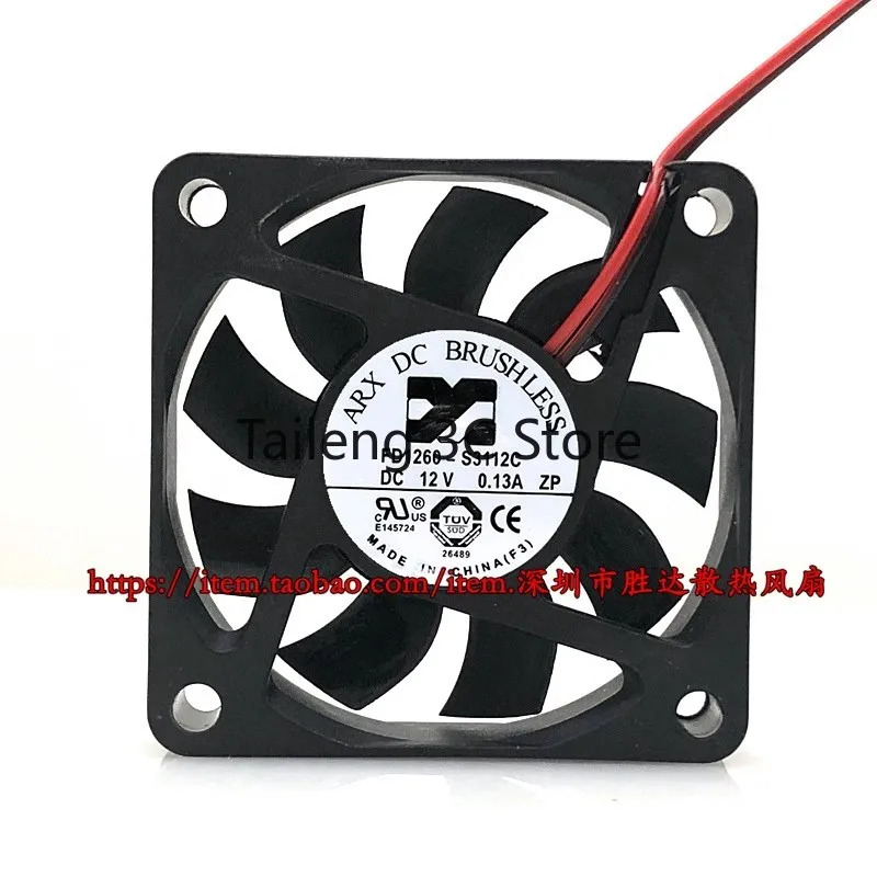 New CPU Cooler Fan for ARX FD1260-S3112C 12V 0.13A 2-wire Cooling Fan 6015 6CM 60*60*15MM
