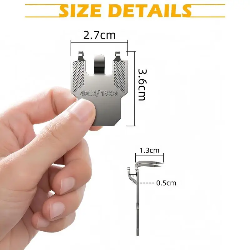 10 Pack Heavy-Duty Picture Hanging Claws for Drywall – No-Damage Adjustable 3-Prong Hooks, Easy Install, Leaves No Marks image 3