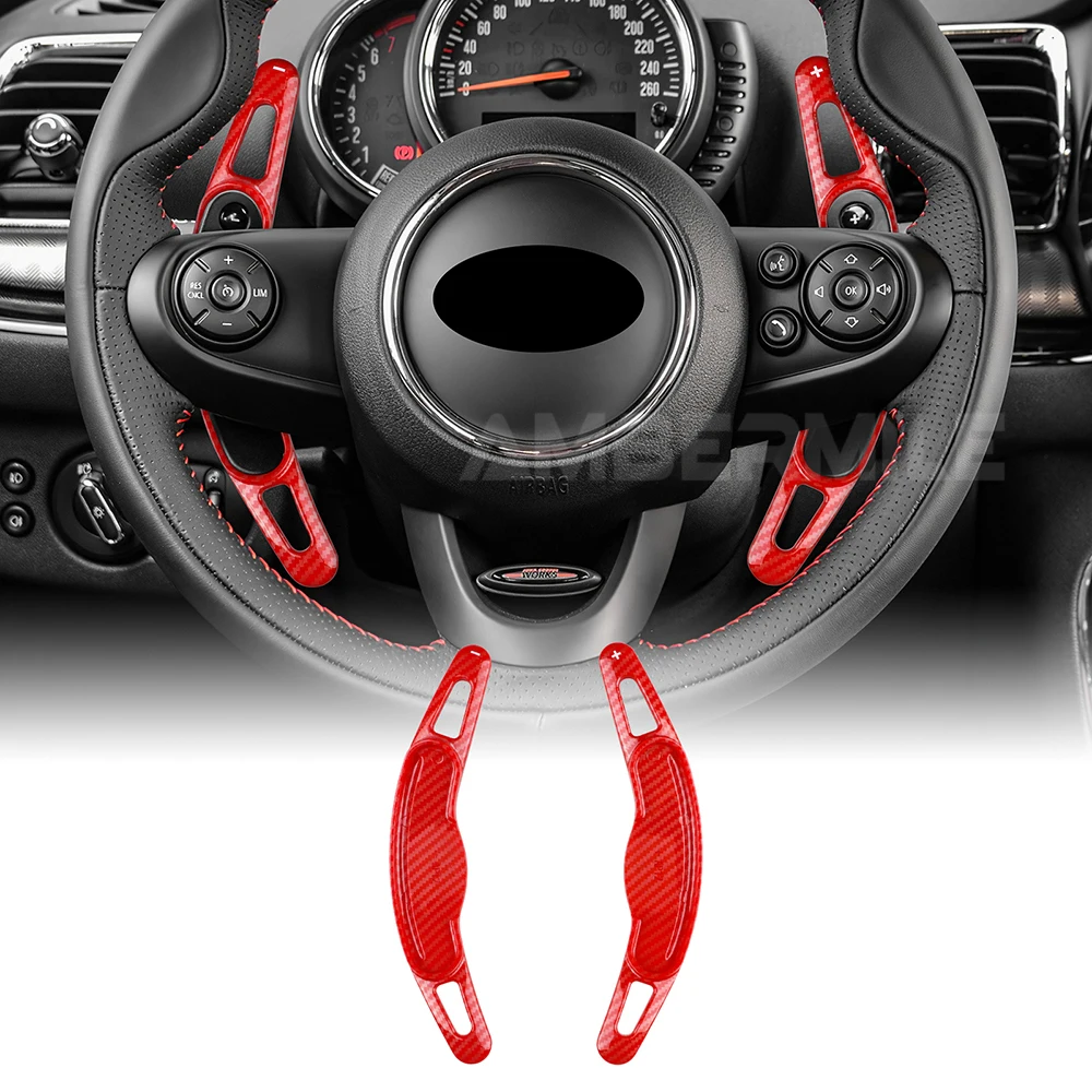 2pcs for BMW MINI Cooper S Countryman F54 F55 F56 F57 F60 ABS Cabriolet Car Steering Wheel Paddle Shifter Cover Trim Accessories