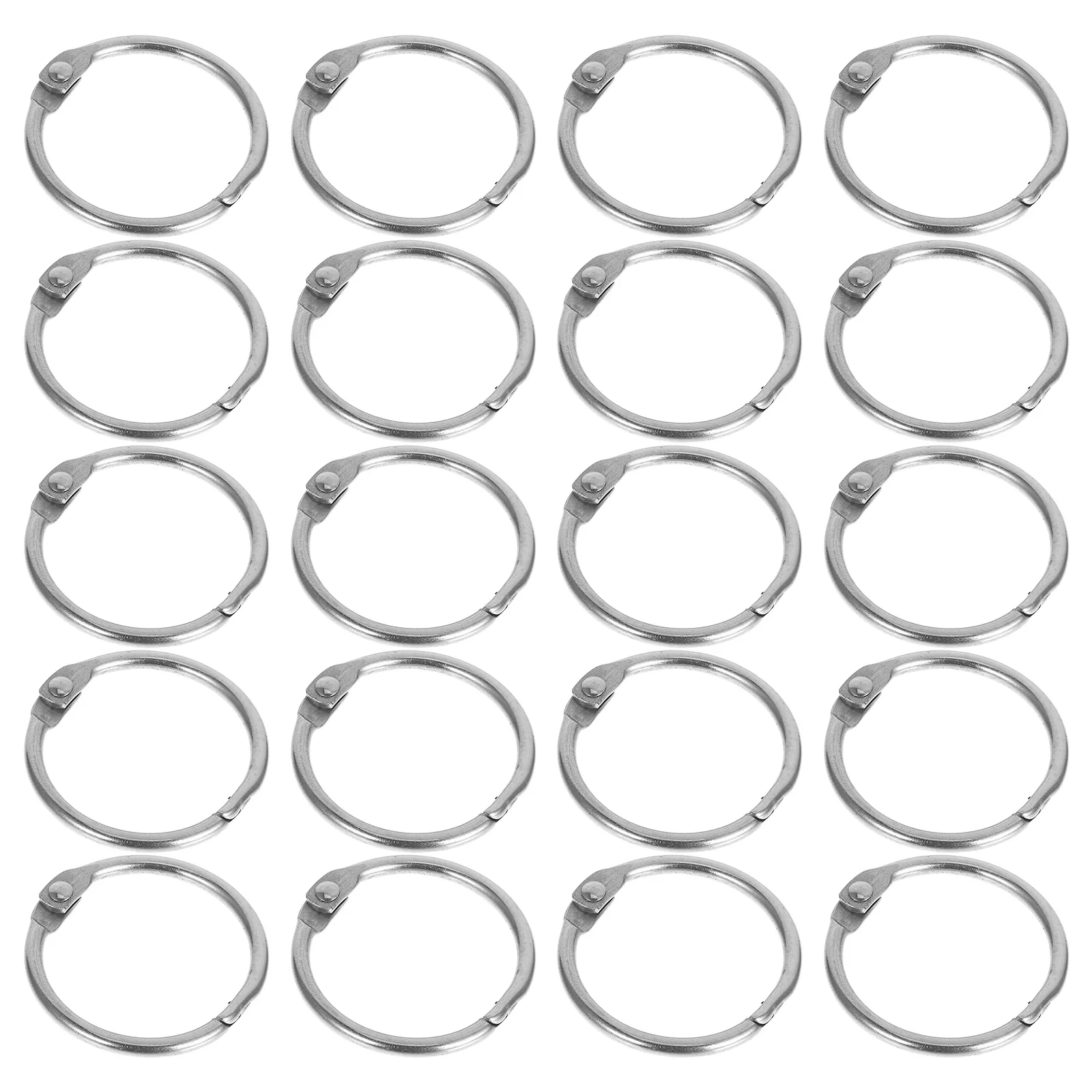 

20pcs Binder Rings Metal Book Rings for Scrapbooks Index Cards Paper Binding Notebook Accessories Durability Stylish Easy Open