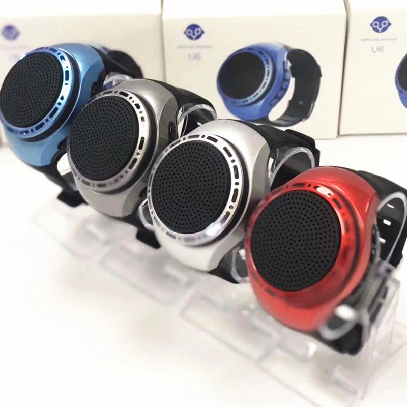 Relógio sem fio multifuncional, portátil, wearable, mini, esportes, subwoofer, impermeável, bluetooth, relógio, pulso, novo