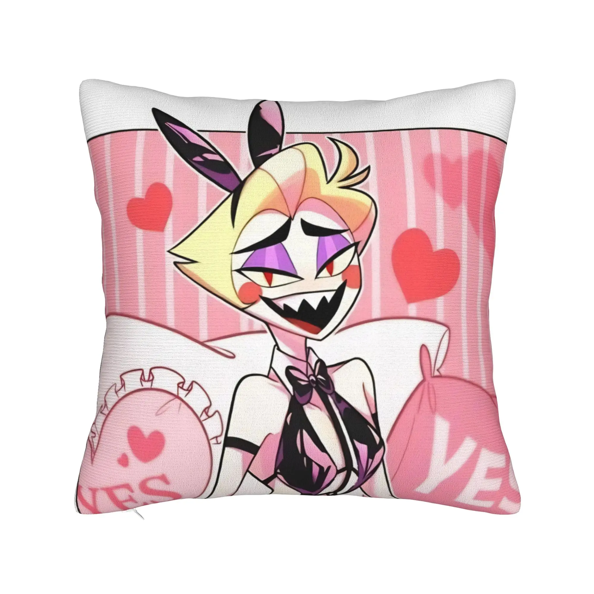 Lucifer Hazbins Hotels Pillowcase Soft Cushion Cover Decorations  Throw Pillow Case Cover Home Zipper