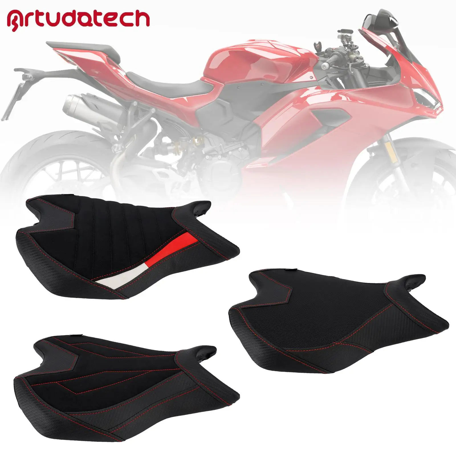 Artudatech Front Driver Raider Seat Pillion Cushion Black for Du Panigale V2 2025-2026 Black