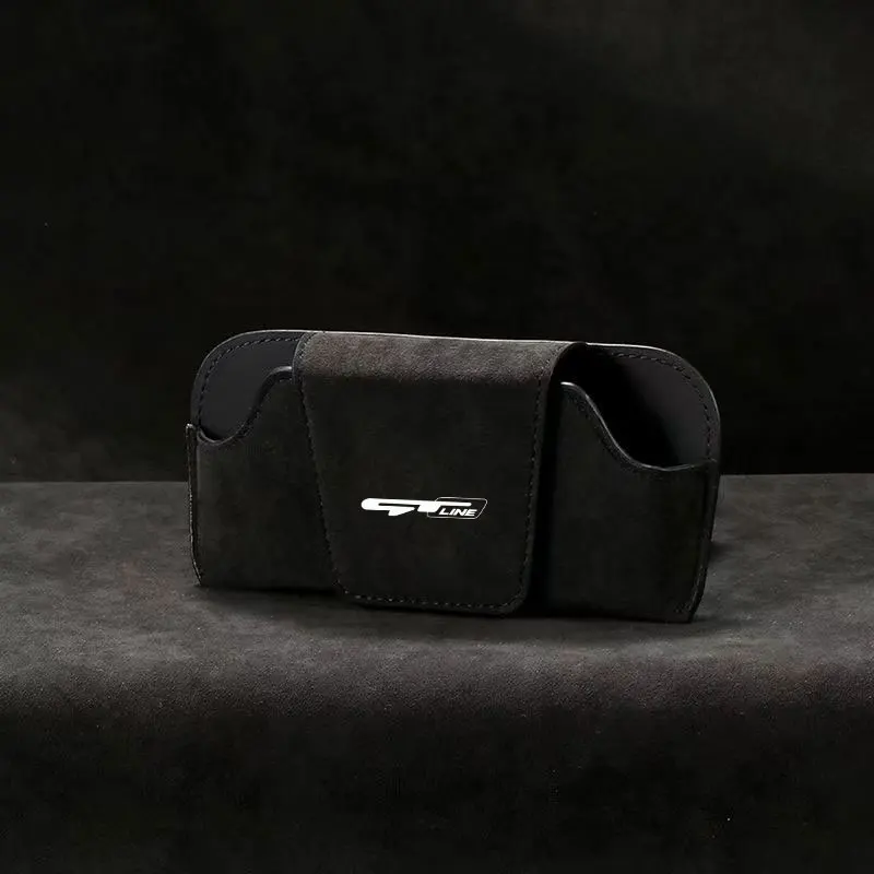 For Kia Gt Gtline Car Glasses Holder Clip Accesorios Interior Decoration Case Cover Eyeglass Organizer Sun Glasses Storage