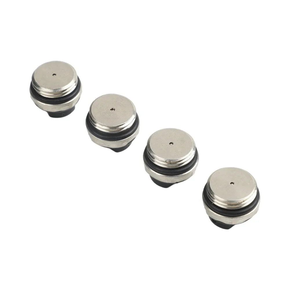 4Pcs Brass Radiator Air Vent Bleed Valve for Manual Towel Rail Systems G1/2 Thread Compatible with Most Heating Systems