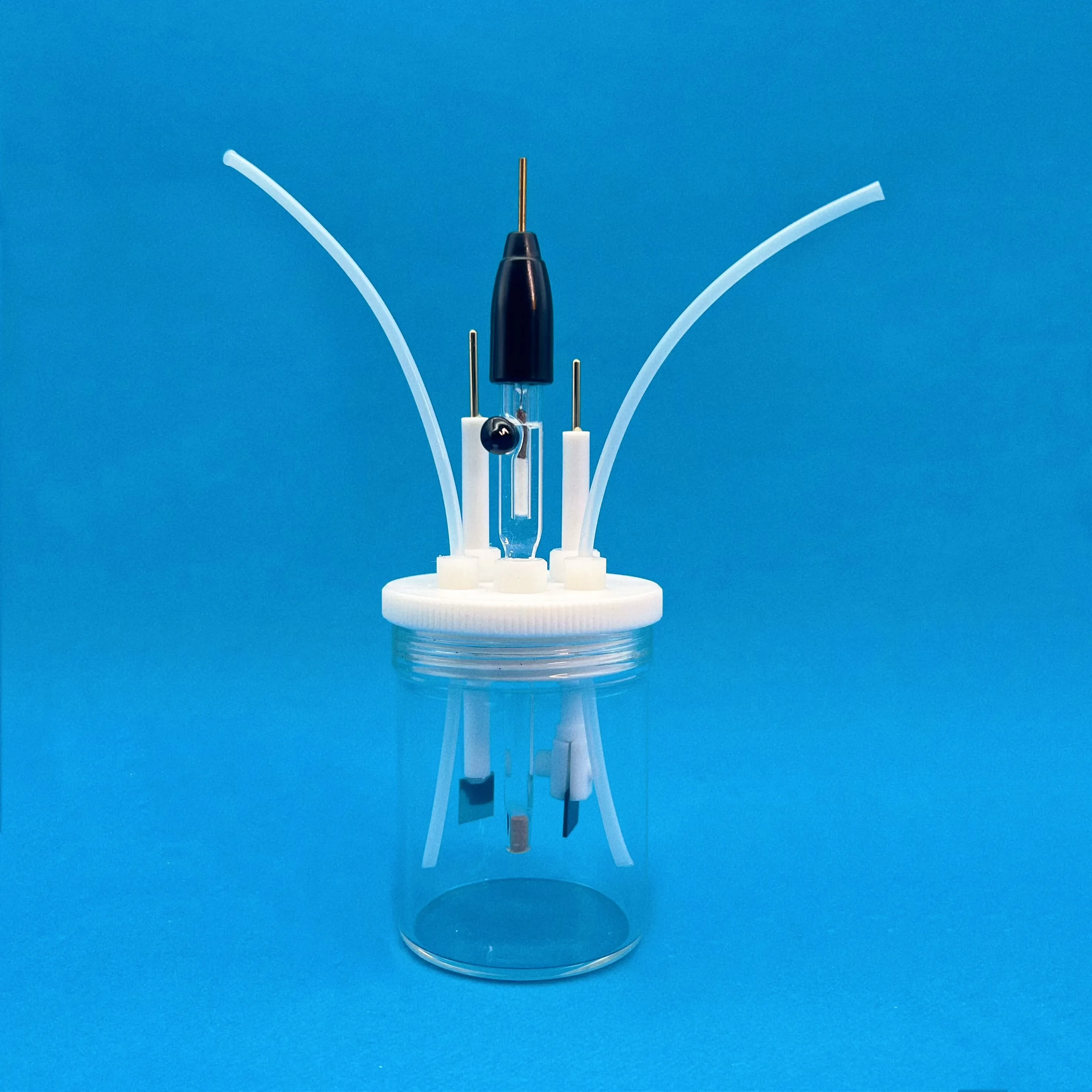 خلية التحليل الكهربائي. C001 خلية مختومة. محلل كهربائي مختوم بخمسة منافذ مستقيمة. ثلاثة الخلايا الكهروكيميائية القطب. #1