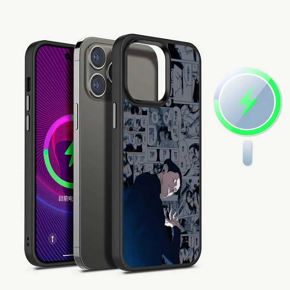 Anime Geto Suguru JUJUSU Black For Magsafe Magnetic Phone Case For iPhone 16 15 17 Pro Max 11 12 13 14 Plus Cover
