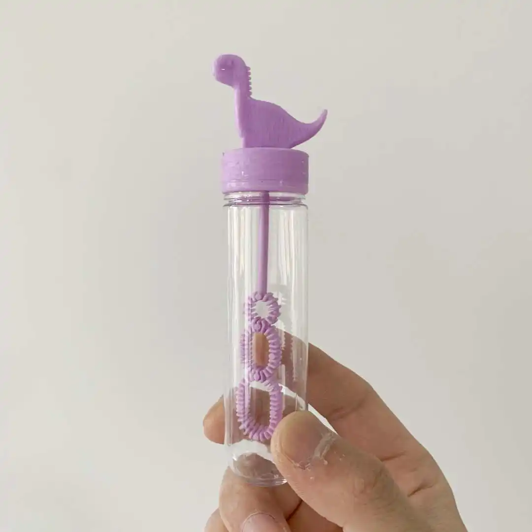 10 قطعة/الحقيبة الملونة فقاعة أنبوب لعبة لطيف ديناصور شكل فقاعة آلة الاطفال حفلة عيد ميلاد الحسنات يعامل المدرسة جودي حشو