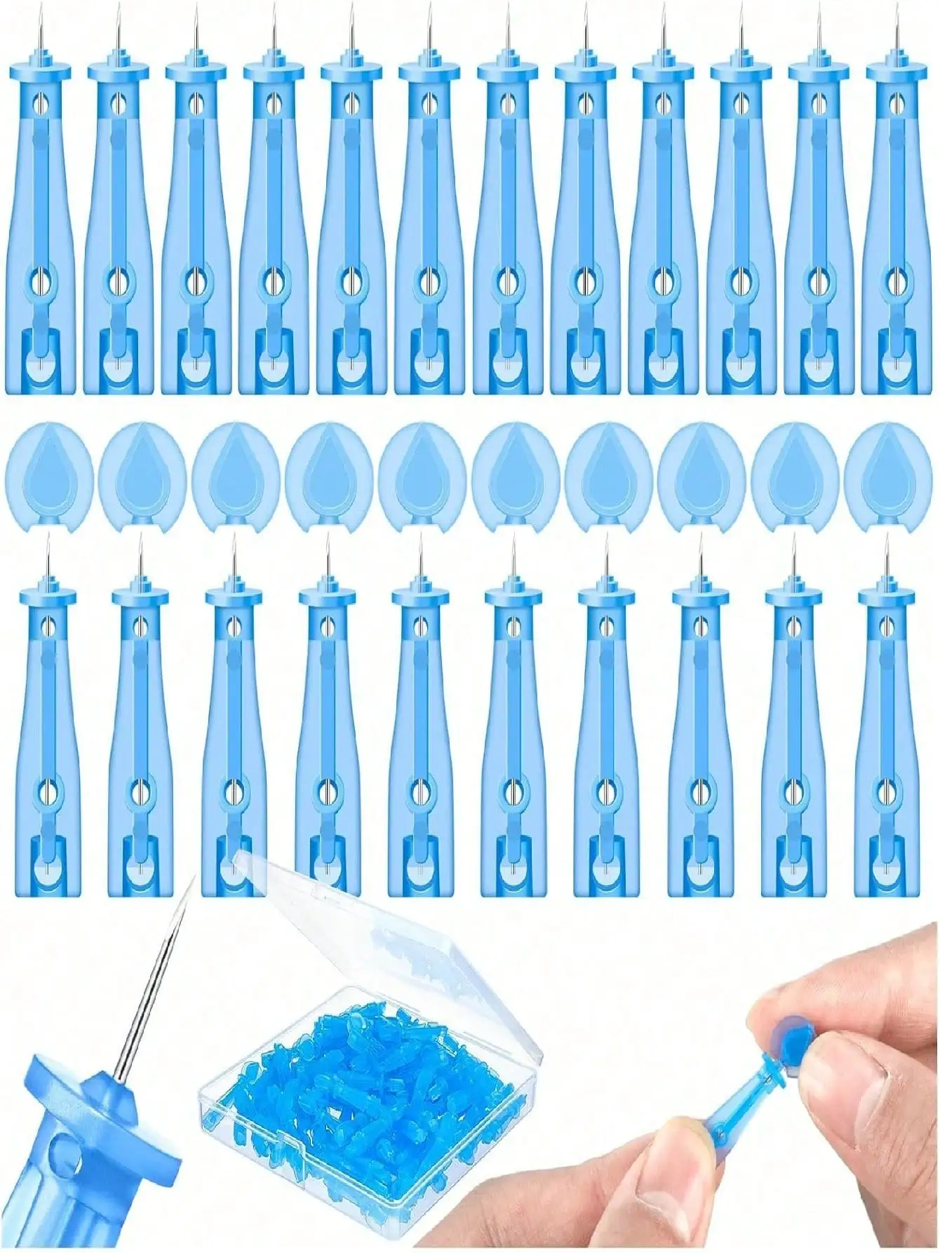Aiguilles stériles jetables pour boutons, 50 pièces, outils professionnels d'extraction d'acné pour Salon et maison