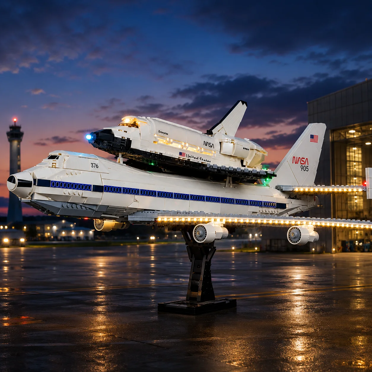 HPROSPER 5V LED-Licht (kein Modell) für LEGO 10360 Shuttle Carrier Aircraft, dekorative Lichter mit Batteriekasten