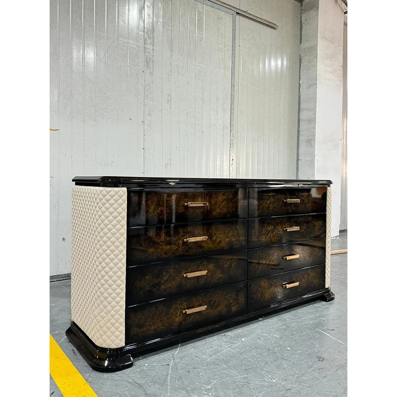 Side cabinet piano paint solid wood storage cabinet