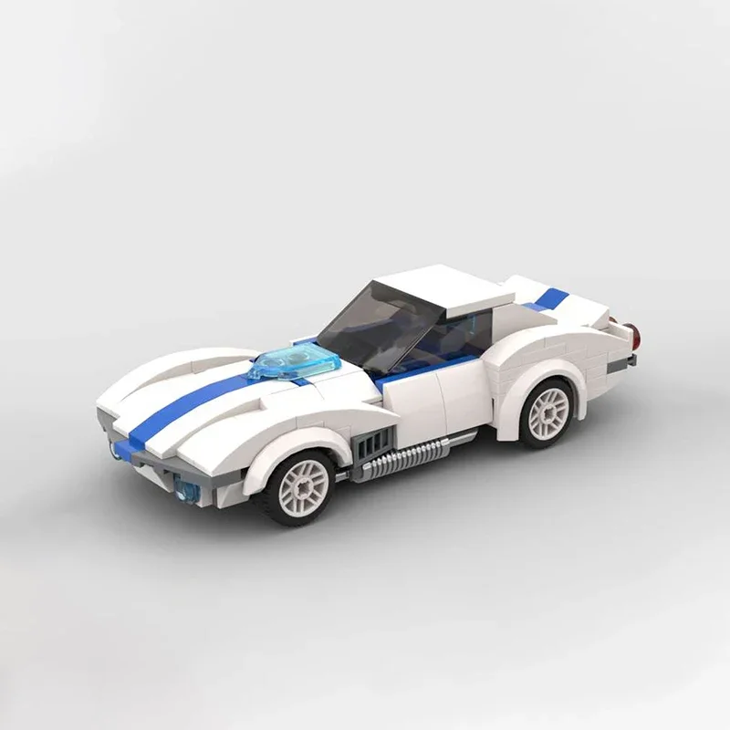 199 stücke Moc Corvettessss Singray 7 Studs Breite Modell Diy Bau Kit Bildung Bausteine Geburtstag Spielzeug Geschenk