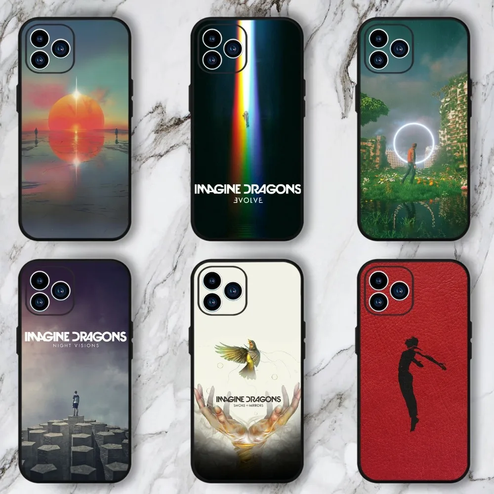 Band I-Imagine Dragons Loom Phone Case For iphone15 14 13 12 11 Pro Max Mini X 7 8 Soft Case