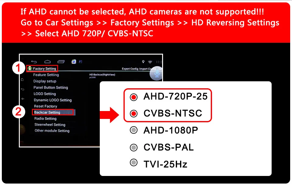 AHD 1080P 180 ° Auto-Rückfahrkamera für BMW F30 F10 F11 X3 F25 F31 F46 X1 F48 F22 3er-Serie 5er-Serie Fahrzeug Nachtsicht – Detail 3