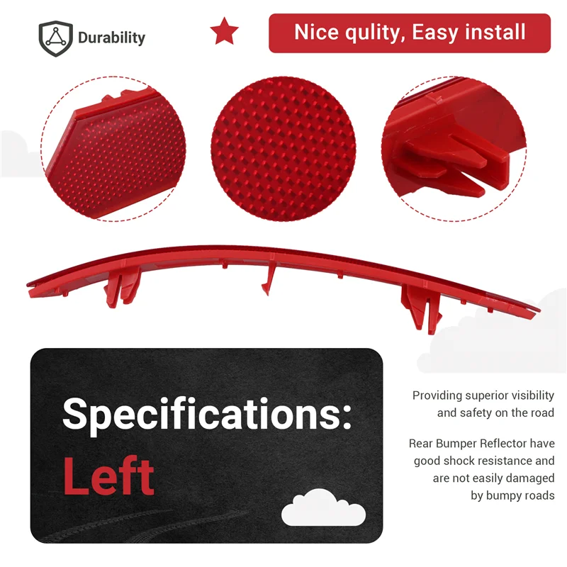 

Отражатель заднего бампера в сборе с правой рукой для Seat Ibiza V KJ1 17-21 левый 6F0945105-A61E