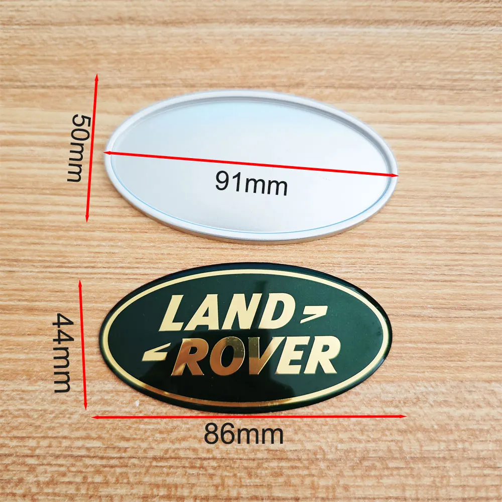 3pcs Aluminium Logo Land Rover Emblem Car Front Sticker Rear Trunk Fender Badge For Land Rover Freelander Discovery Defender