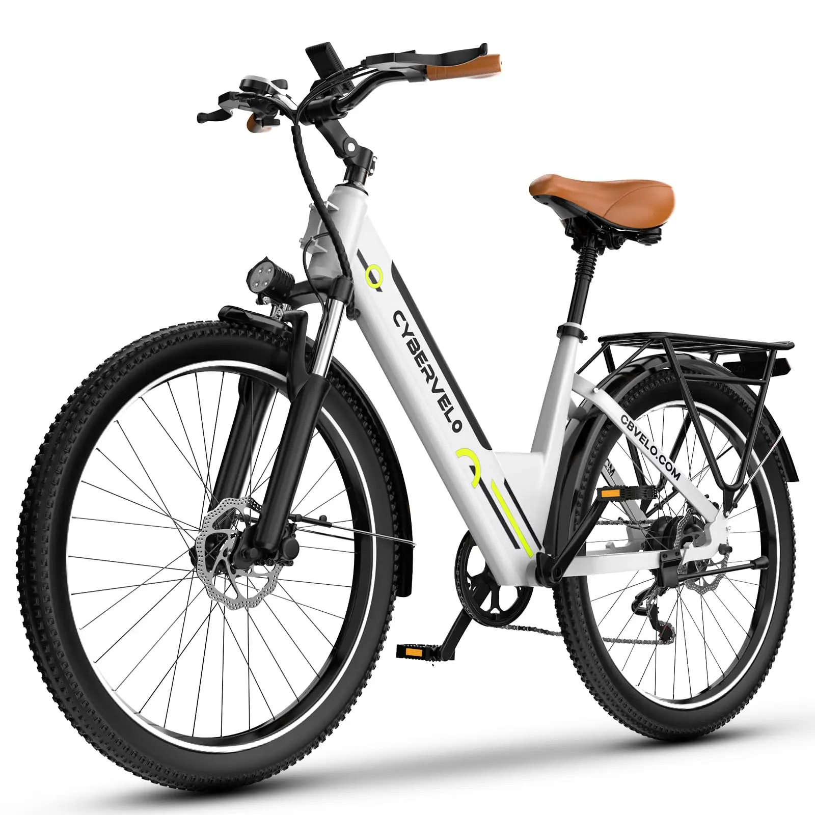 Cybervelo 750W Peak Electric Bike for Adults,up 80 Miles Removable Battery Ebike, 26" Electric E Bike with 7-Speed,Adult Electri image 7