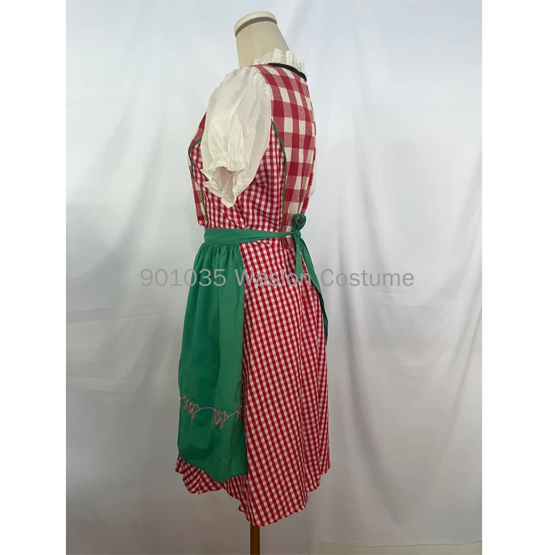 S-XXL Ladies Oktoberfest Beer Maid Wench tedesco bavarese Heidi Fancy Dress Costume