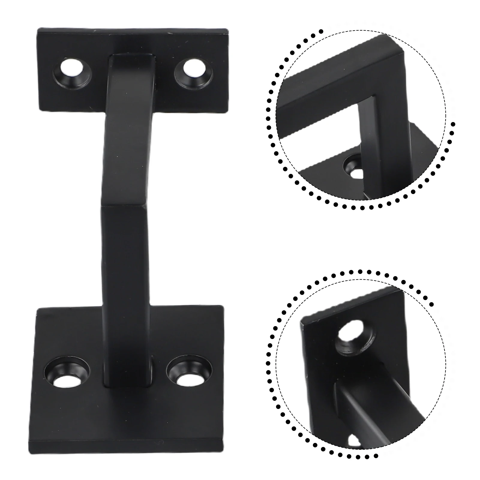 1pc Black Stair Handrail Bracket Bannister Wall Support Hand Rail Balustrade Strong Stylish Stainless Steel Hardware Brackets