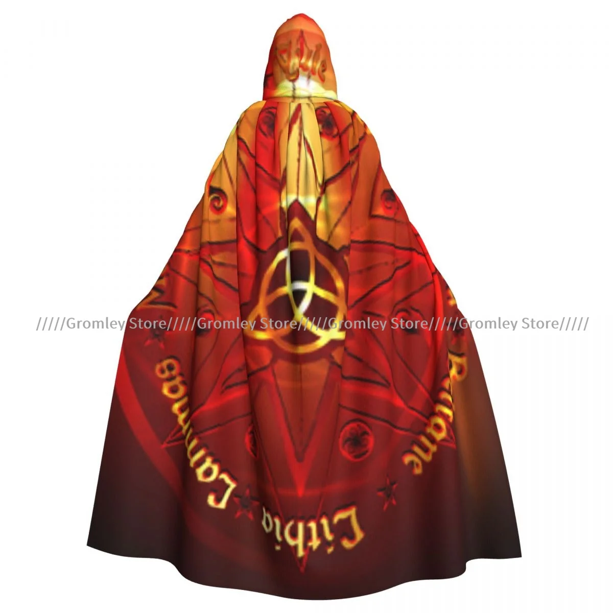 Medieval Halloween Cosplay Cloak Hooded Coat Wheel Of The Year Wiccan Calendar Cape Coat Long Trench Costume Wizard Cloak