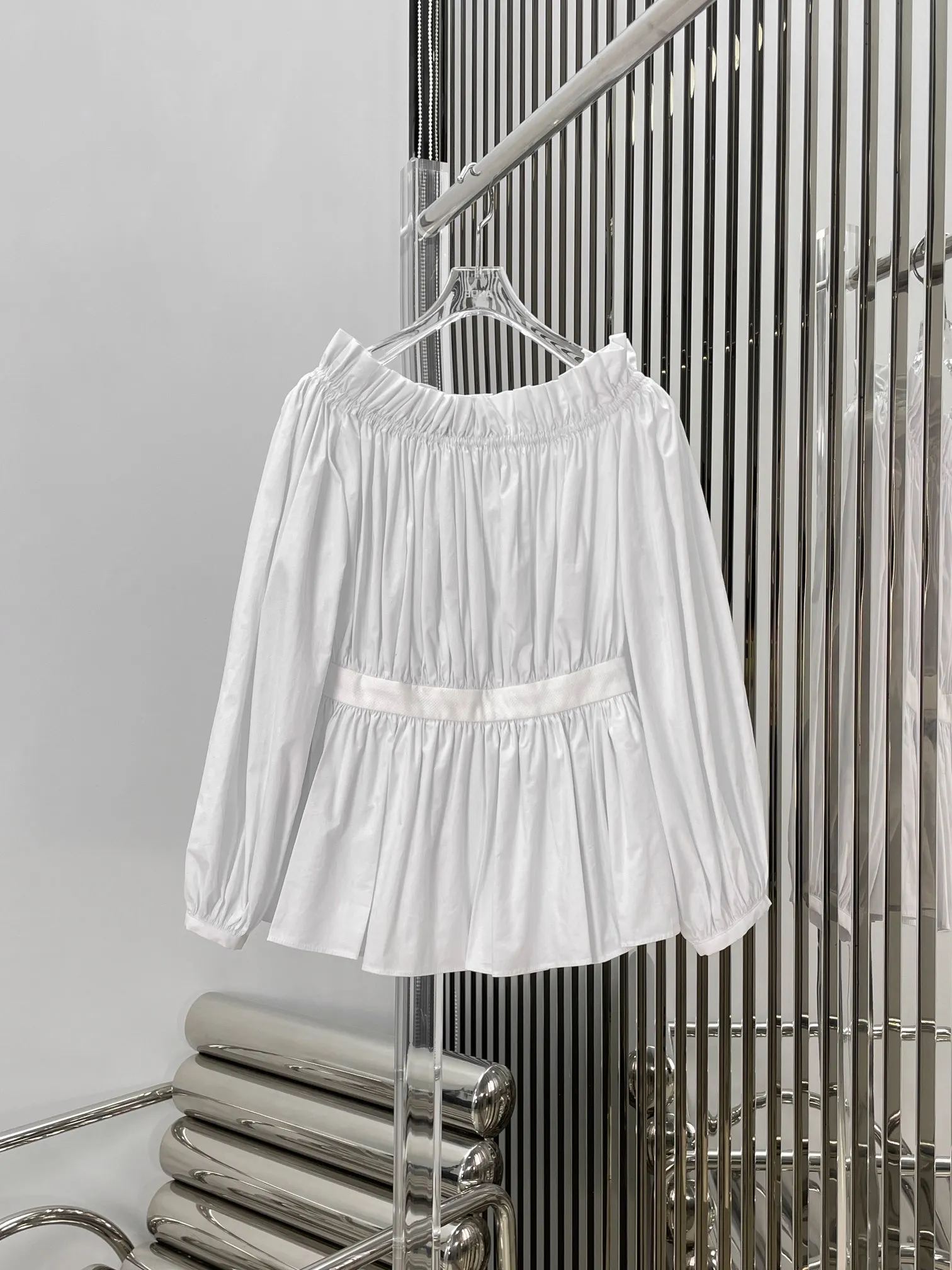 

2024 Women's Clothing Simple pleated top Spring Summer New 325