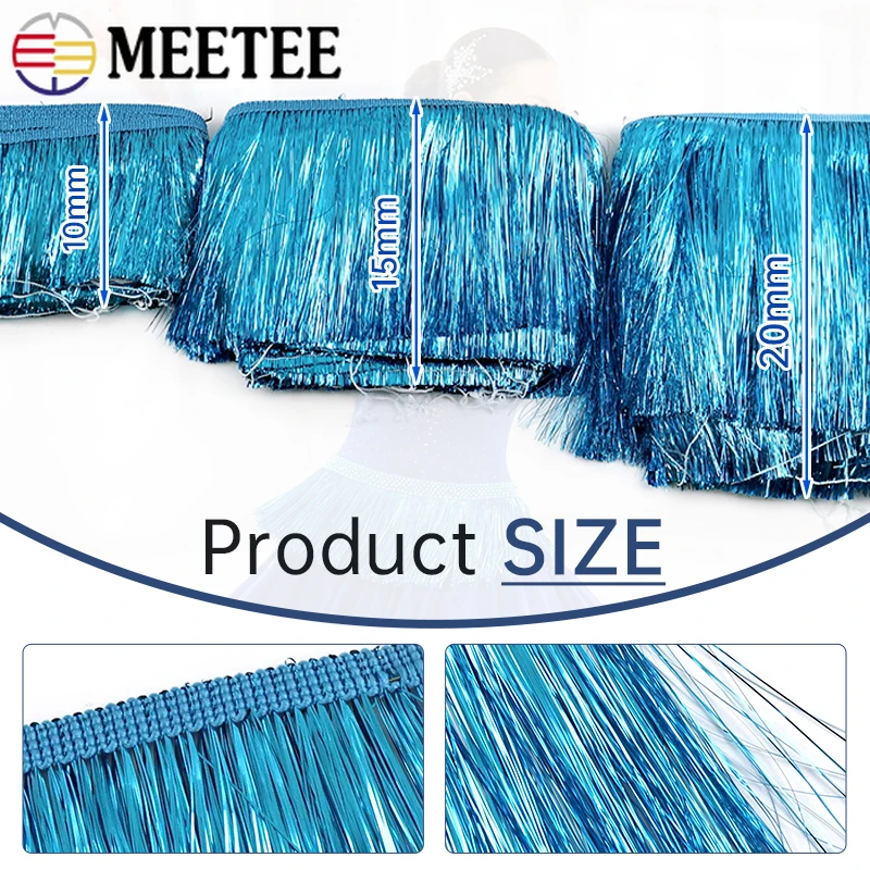 10M 10/15/20cm Parlak Metalik - Fringe Ribbon Sewing incelemesi ve fiyatı