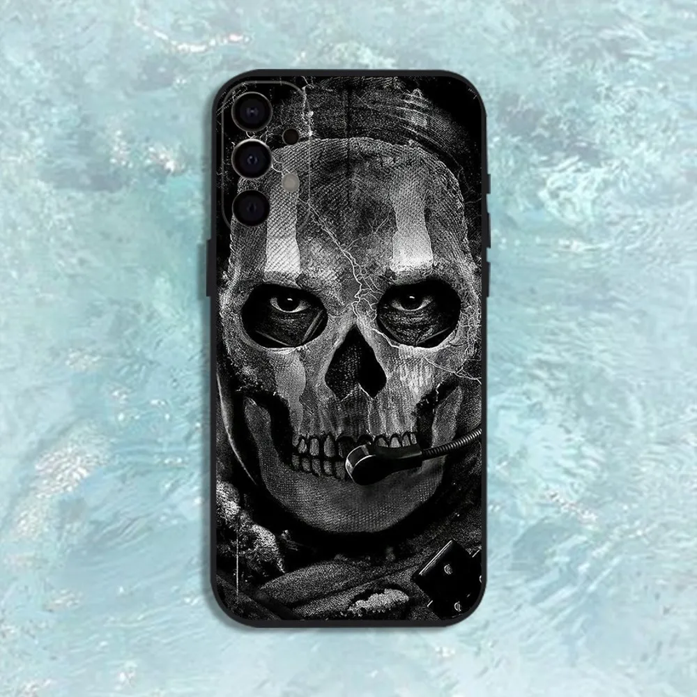 حافظة هاتف C-COD Call Of D-Duty Ghost لهاتف سامسونج S25، S24، S21، S22، S23، S30، Ultra، S20، Plus، Fe، Lite، Note، 10,9,5G غطاء أسود