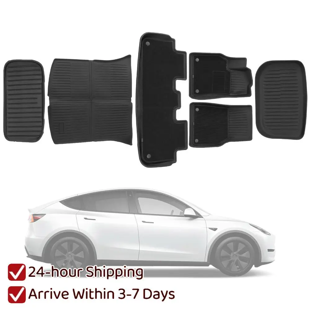 

Car Mats and Cargo Liners TPE Full Set for Tesla Model Y Juniper 2025-2026 Car Floor Mats Fit for Tesla Model Y Accessories
