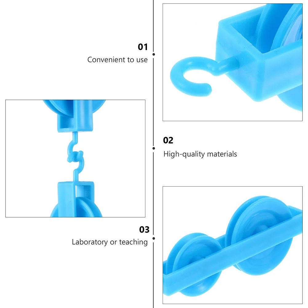 

6Pcs Plastic Double Pulley Physics Experiments Equipment Teaching Aids for School Mechanics Educational Supplies