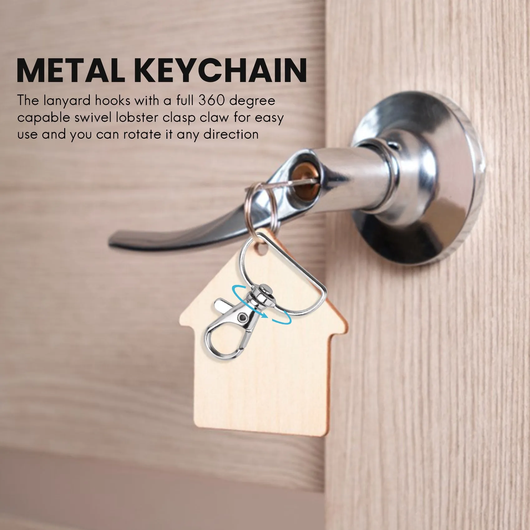 A39M 60 قطعة خطافات دوارة وحلقات على شكل حرف D للحبل ومشاريع الخياطة (عرض داخلي 1 بوصة)