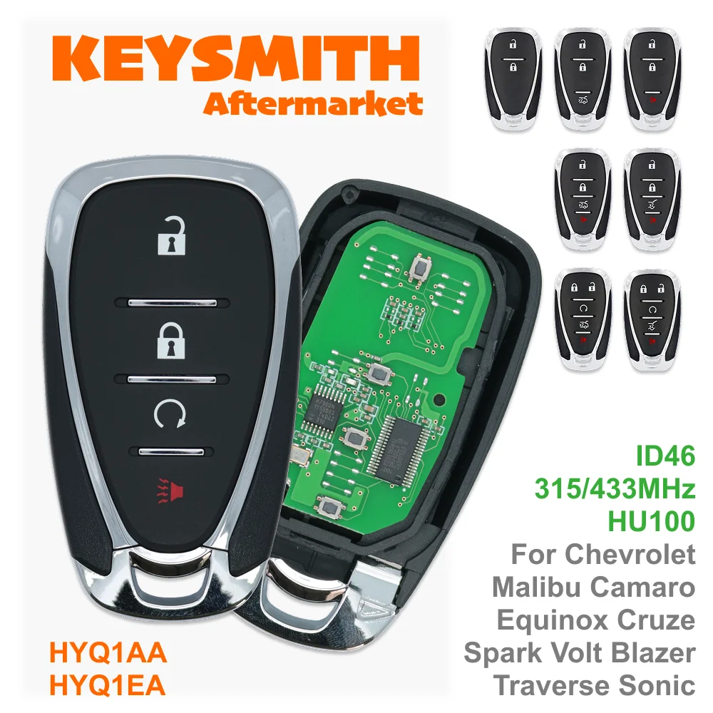 

KEYSMITH Remote Control Smart Car Key 315 433MHz HYQ4AA HYQ4EA For Chevrolet Malibu Camaro Equinox Cruze Spark Volt Blazer Sonic