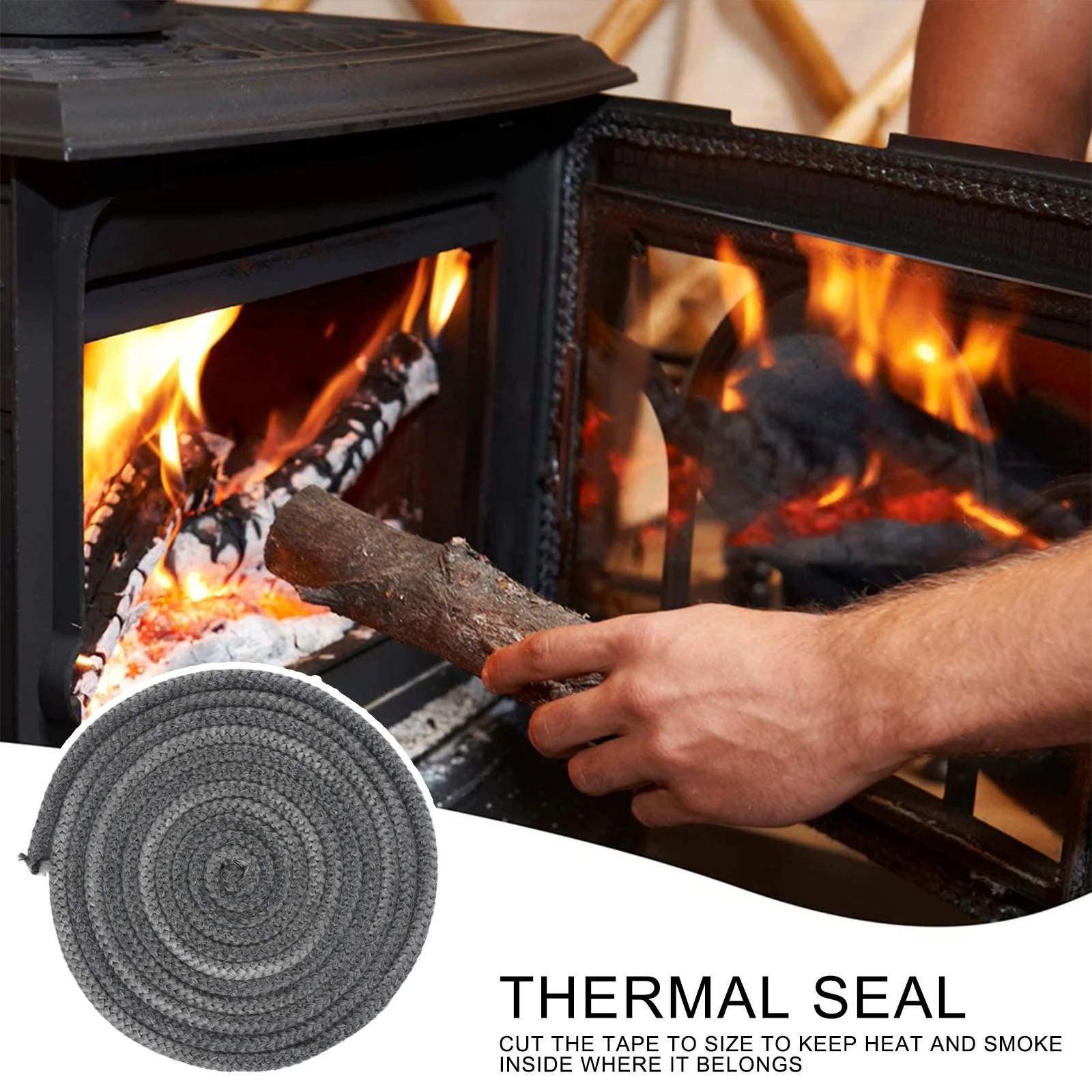 

Fireplaces Chimneys Industrial Oven And Wood Burning Stove Doors Seal Fiberglass Rope Elastic Sealing Performance