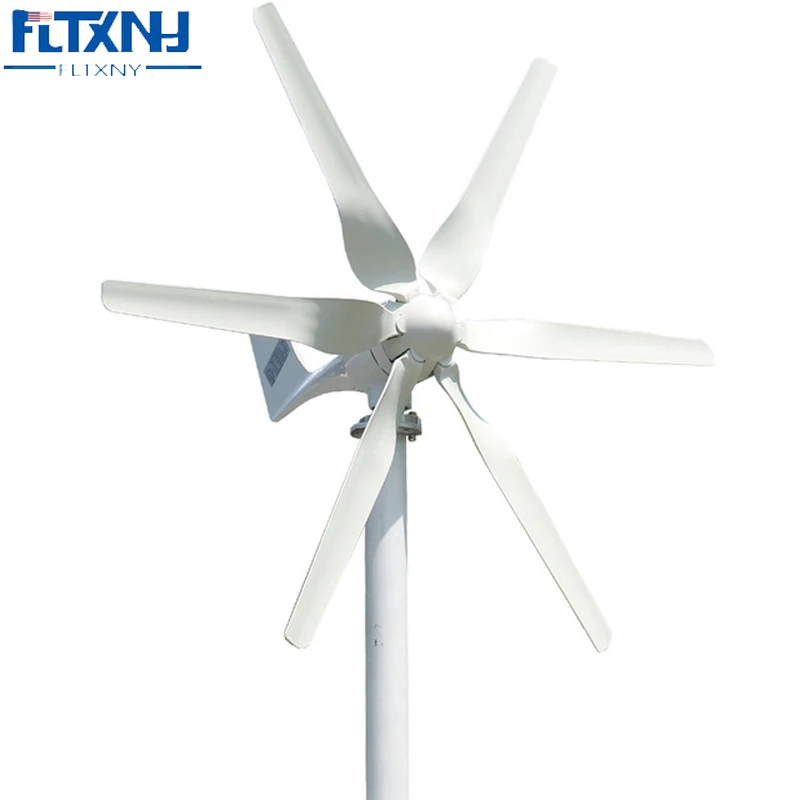 FLYT 800W 12V 24V 48V Portable Wind Turbine Generator for Home Use Small Wind Generator Household 6 Nylon Fiber Blades