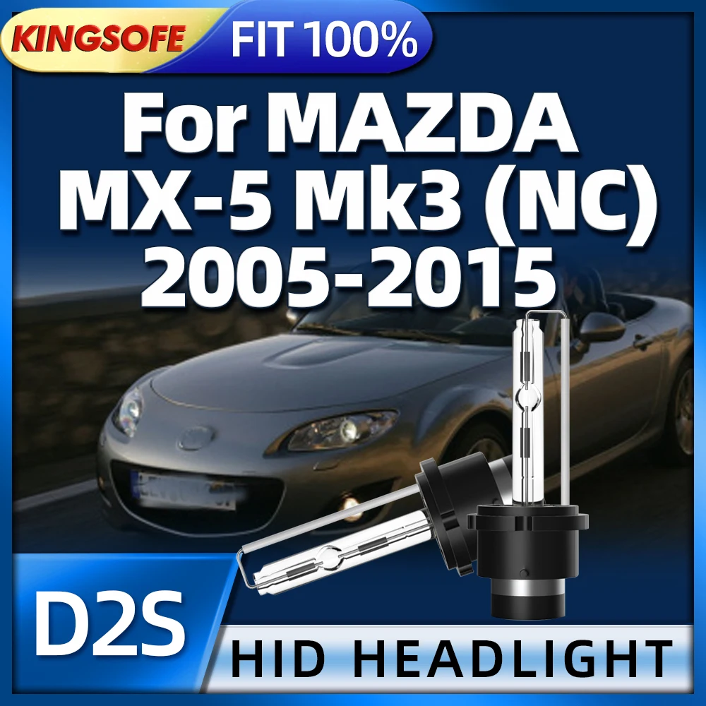 

2PCS D2S Xenon Light 35W Headlight Bulb 6000K For MAZDA MX5 Mk3 (NC) 2005 2006 2007 2008 2009 2010 2011 2012 2013 2014 2015