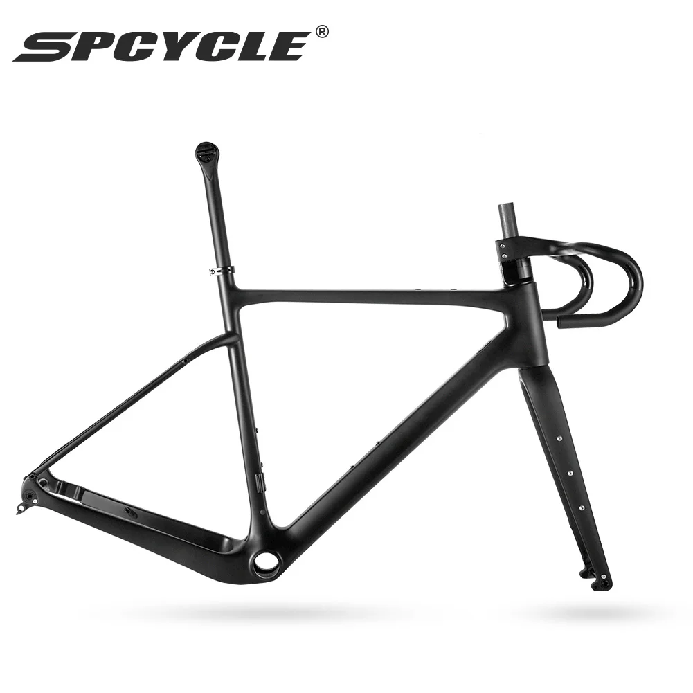 

Spcycle G20 Full Carbon Gravel Bike Frame Full Hidden Cable 700x45C Gravel Bicycle Frameset With Aero Road Handlebar