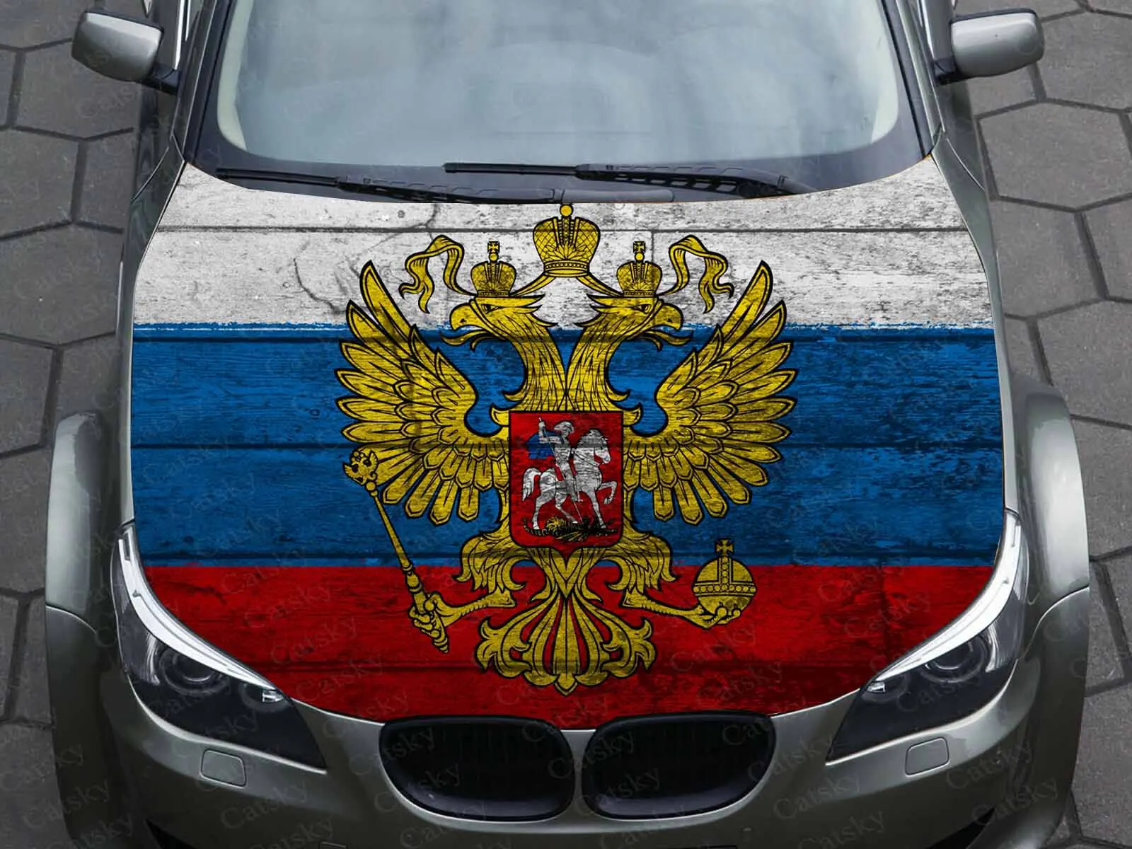 

Russia Flag Emblem Car Decal Graphics Vinyl decal Cover Pattern Packaging Decal custom DIY design hood engine Decal Stickers