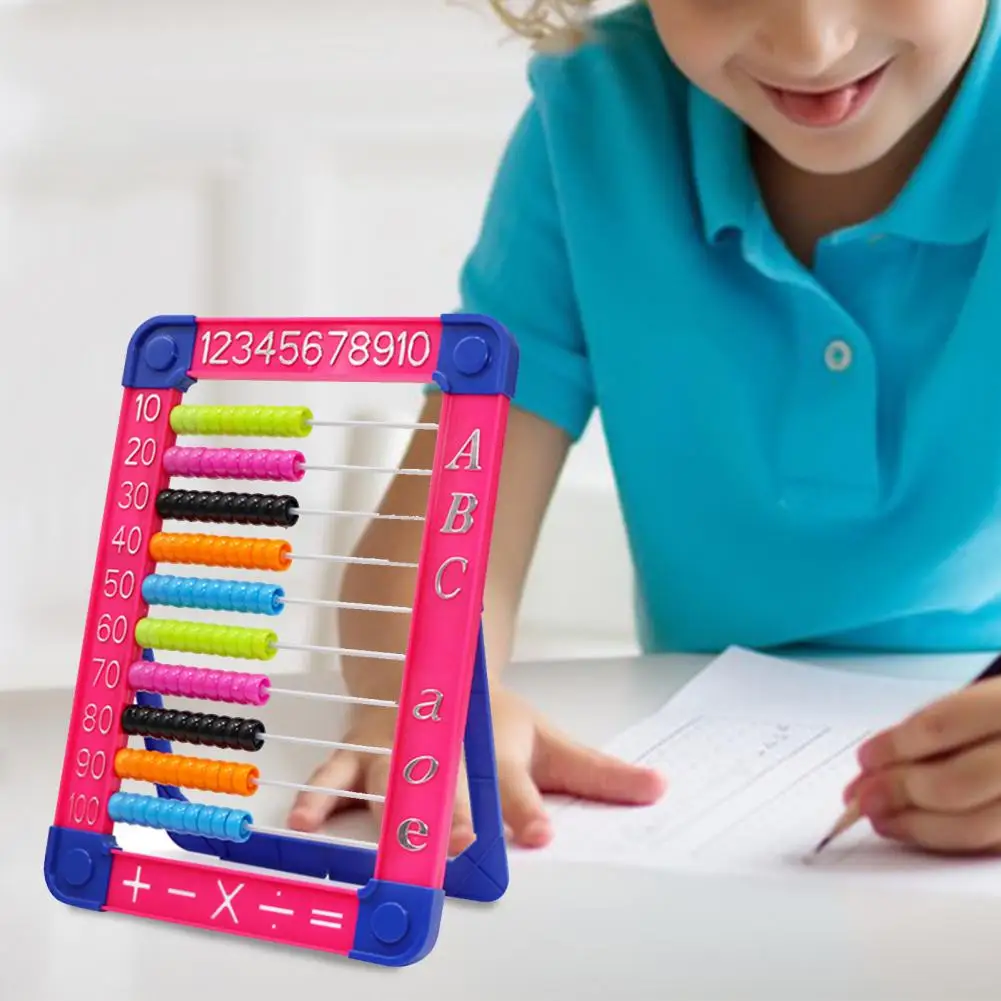 Abacus Kindergarten Kids Smooth Standing Neck Protection Students Math Calculation Ability Promotion Counting Frame Abacus Toy