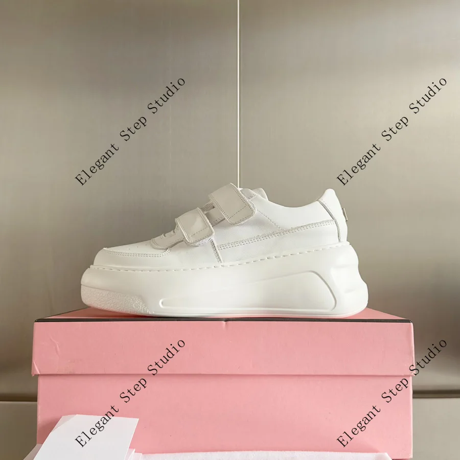 Women's Shoes Double Strap Platform Sneakers Touch-strap