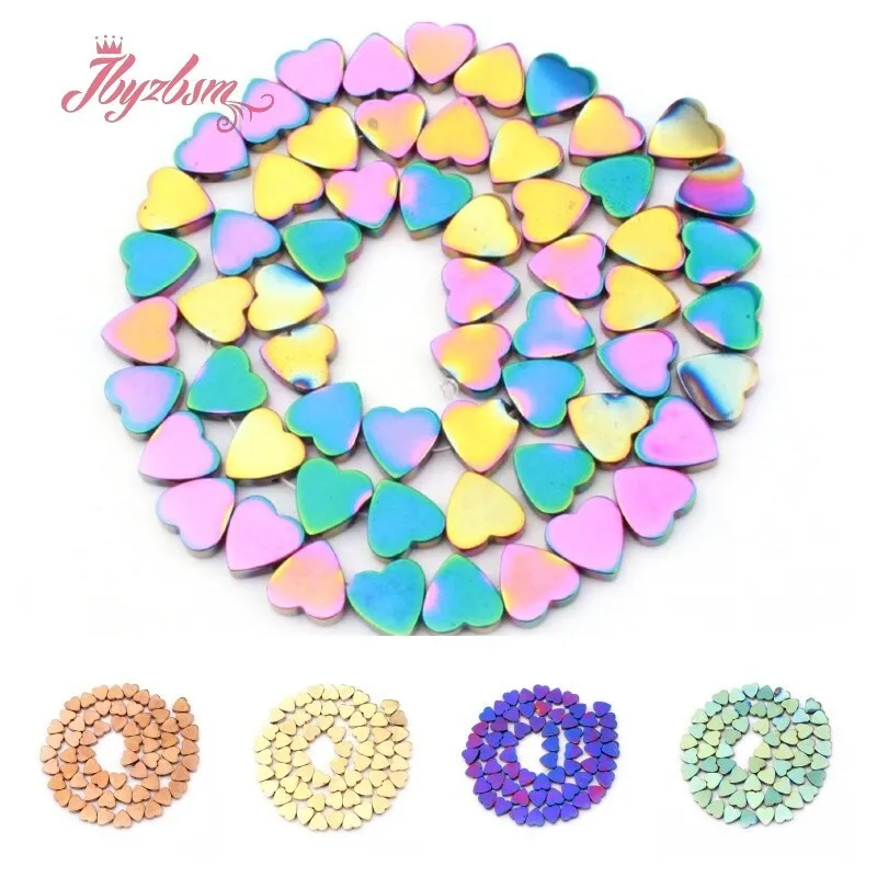 

Natural Hematite Heart Shape Stone Beads Spacer Loose Strand 15Inches For DIY Necklace Bracelet Fashion Jewelry Making 8mm