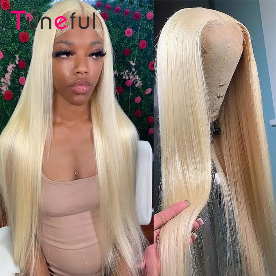 613 Blonde HD Transparent Lace Frontal Human Hair Wigs Tuneful 613 Malaysian Bone Straight 13x4 13x6 Lace Front Human Hair Wigs