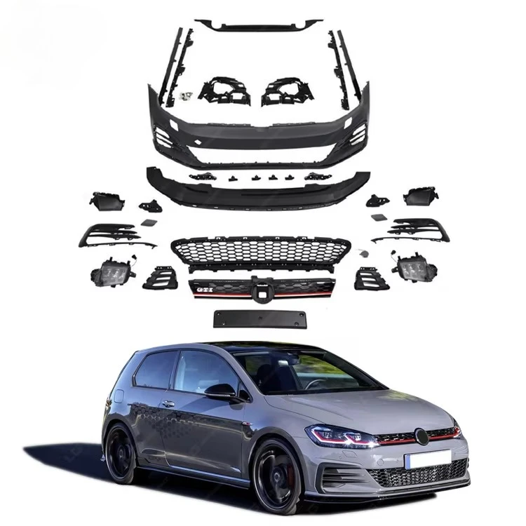 

Car Accessories for Volkswagen Golf 7.5 Upgrade GTI Style Body Kit Front Bumper Lip Rear Diffuser Side Skirts Grille