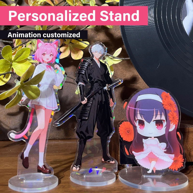 Supporto acrilico trasparente personalizzato Cartoon/Gioco/Anime/Singer ldol/Gioco CharacteDesign Scrivania personalizzata Decora modello regalo per fan