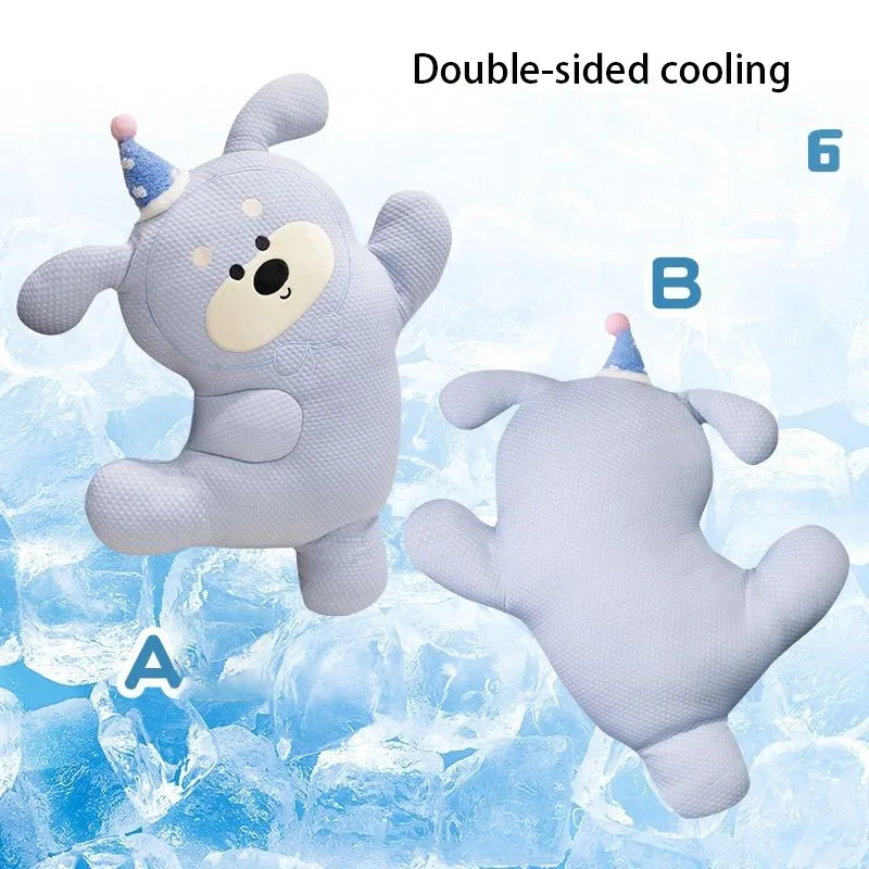 

60cm Ice Silk Animal Pillow Cooling Touch Cat Rabbit Plush Cushion for Summer Bed Sofa Home Decor Kids Adults Gift Creativity