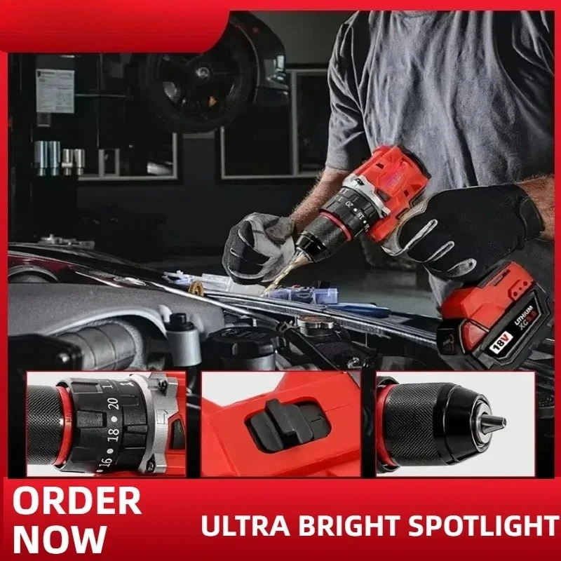 150N.m Pequeno Furadeira Elétrica sem escova Furadeira de Impacto Sem Fio da Equipe de Decoração de Energia utiliza Ferramenta Para Bateria Milwaukee