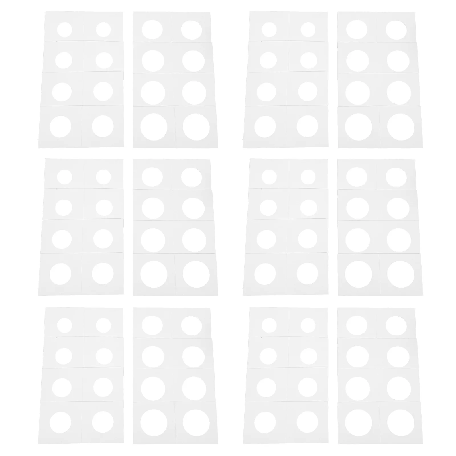 400 stuks papierhouders diverse maten voor collectie opslag display koper zilver organisator