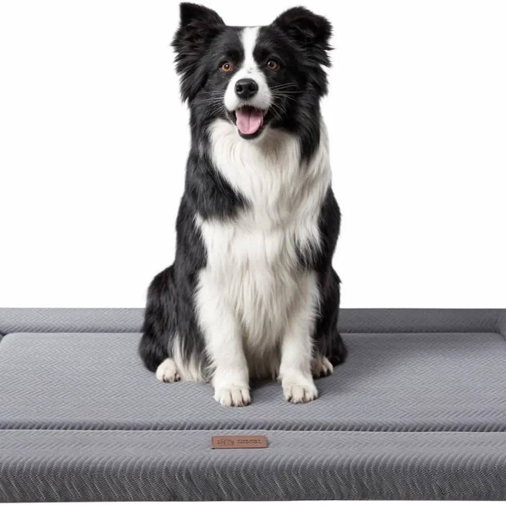 

Dog Bed for Crate, Medium/Large Dogs Crate Bed with Soft Wavy Plush Comfortable Anti-Slip Kennel Pad Washable Pet Beds Mat for D