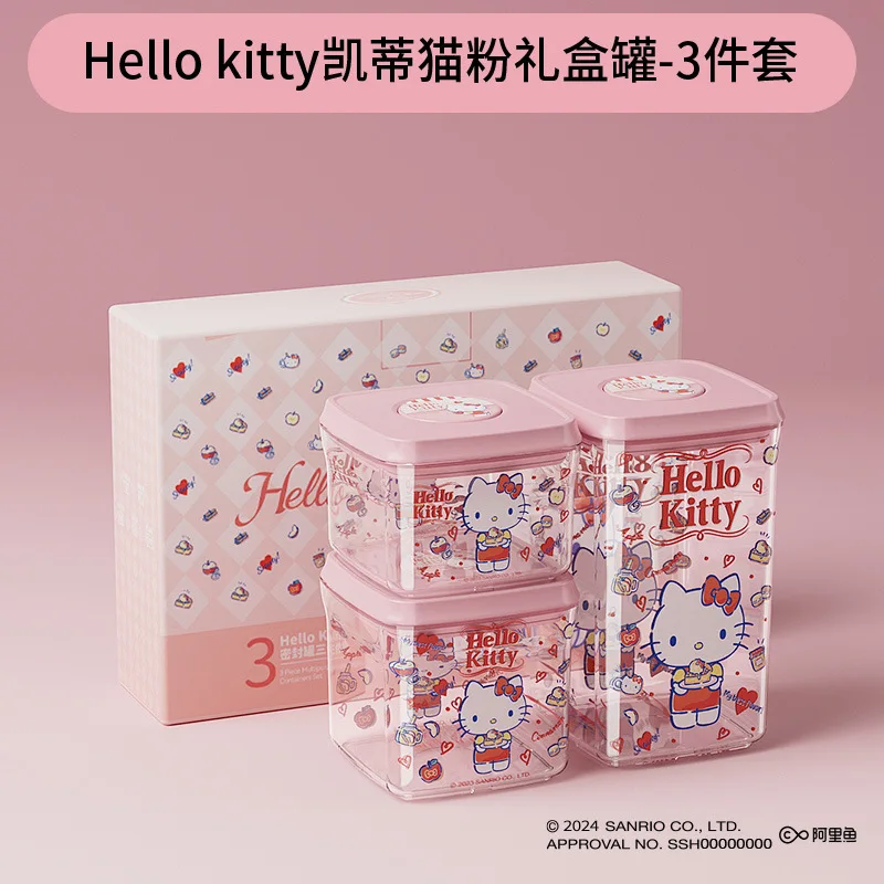 Sanrio Storage Box Container Kawaii Hello Kitty Food Storage Container Snack Container Coffee Bean Moisture-Proof Container